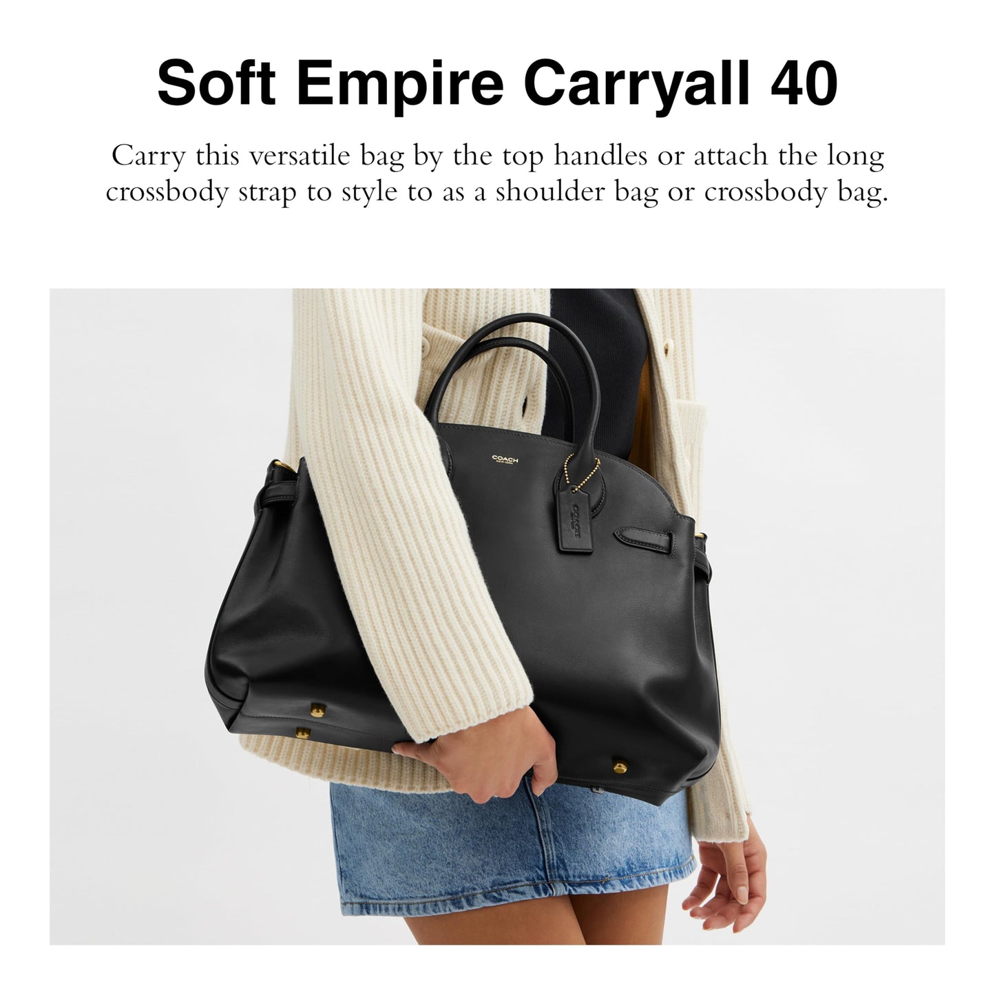 Coach Women's Suede Soft Empire Carryall 40 Tote