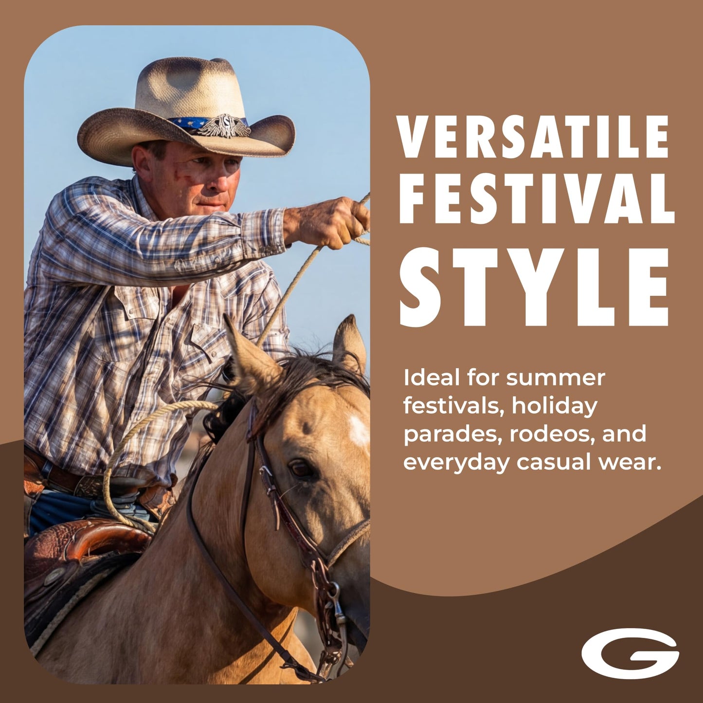 grinderPUNCH Western Outback Cowboy Hat Men's Women's Style Classic Straw Western Cowgirl Hat