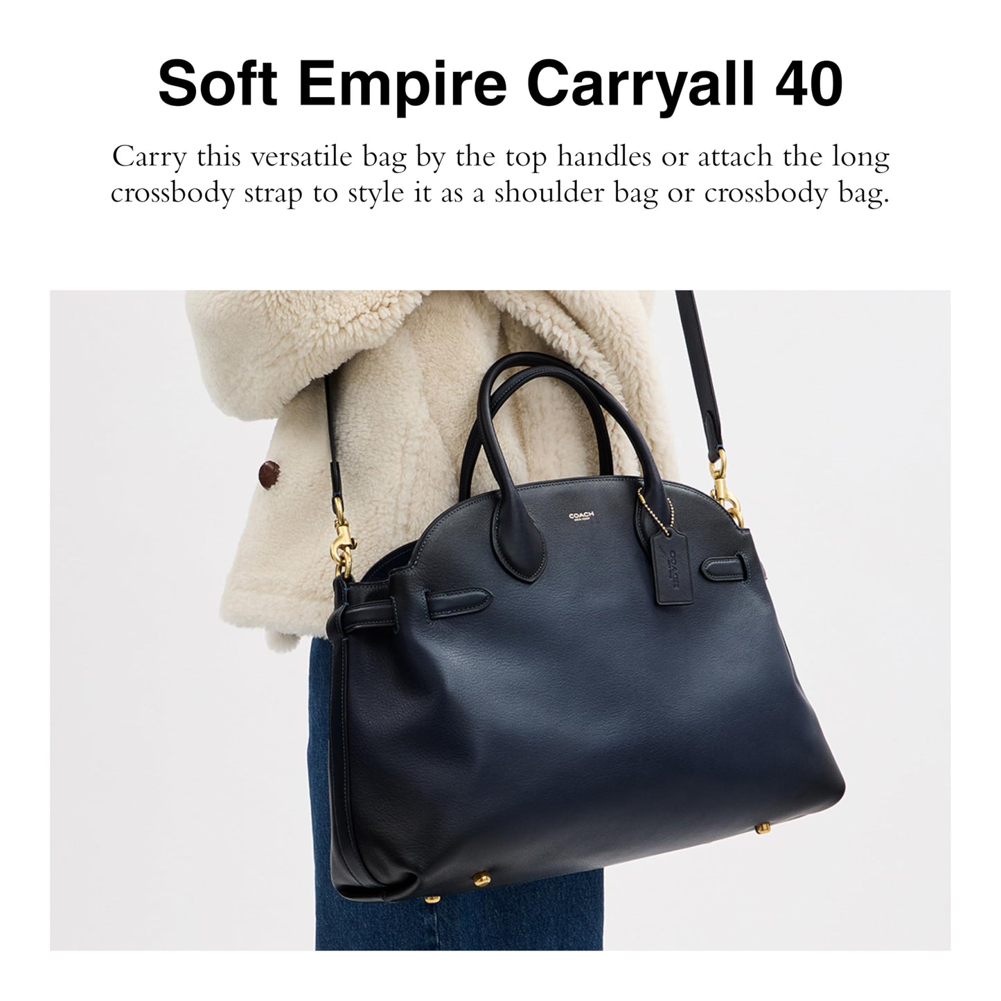 Coach Women's Suede Soft Empire Carryall 40 Tote