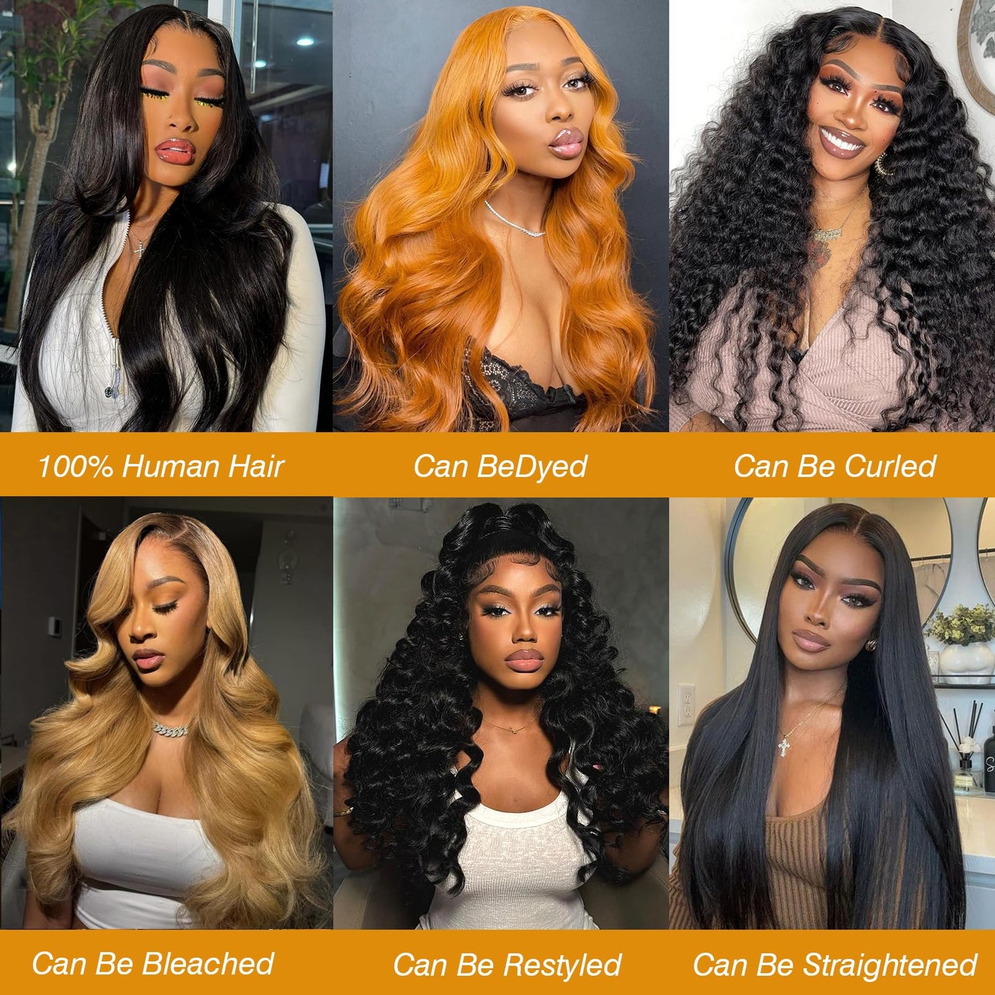 CSCHS 12A Human Hair Bundles 22 24 26 Inch Body Wave Bundles Human Hair 100% Unprocessed Brazilian Virgin Hair Quick Weave Extensions Natural Black